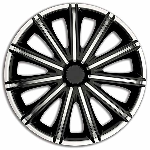 AUTO-STYLE Zestaw kołpaków Nero 45 cm srebrny/czarny PP 5118SB