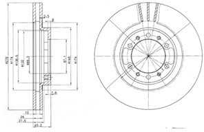 Delphi Tarcza hamulcowa BG3099