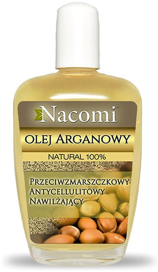 Nacomi Rafinowany Natural 100% Olej Arganowy Przeciwzmarszczkowy Antycellulitowy Nawilżający 50ml