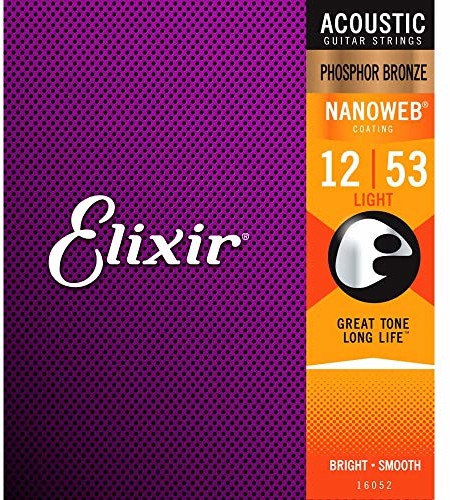 Elixir Cel 16052 Struna Gitarowa Akustyczna z Brązu, Brązowy, L 12-53 CEL 16052