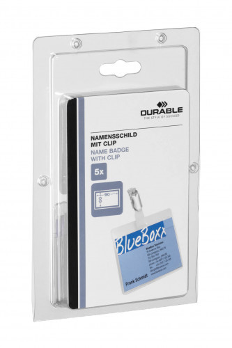 Durable Identyfikator z klipem - 60x90 mm / 5 szt 861219