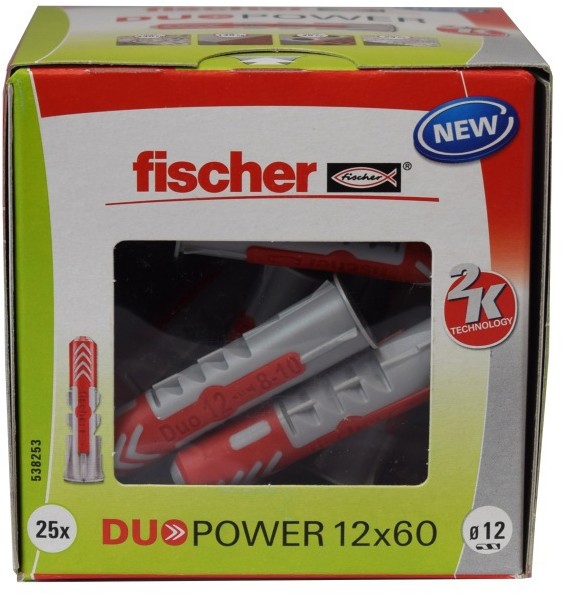 Fischer Kołek uniwersalny Duopower 12 x 60 25 szt. 538253