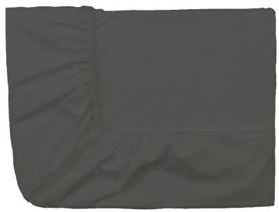 Essix Home Collection essix Home Collection prześcieradło z gumką, perkal, antracytowy, 180x200 cm Drap Housse PERCALE ANTHRACITE - 180X200