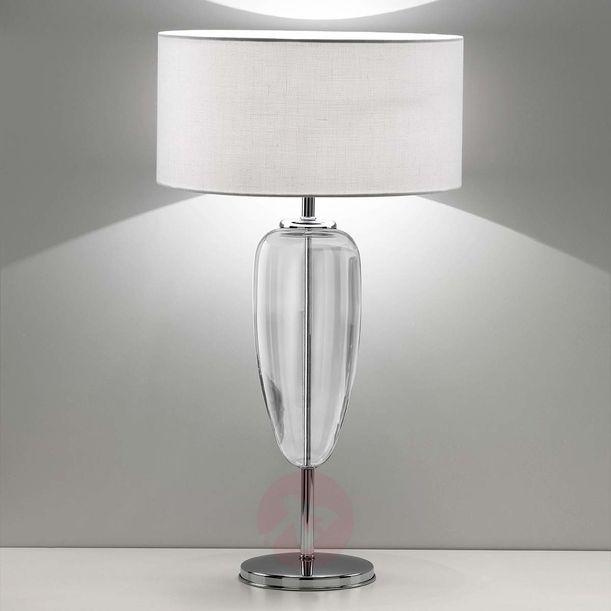 Ailati Lampa stołowa Show Ogiva 82 cm szkło przezroczyste