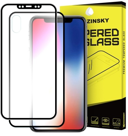 Wozinsky szkło hartowane na cały ekran + osłona na tył z aluminiową ramką iPhone XS / X czarny 7426825337146