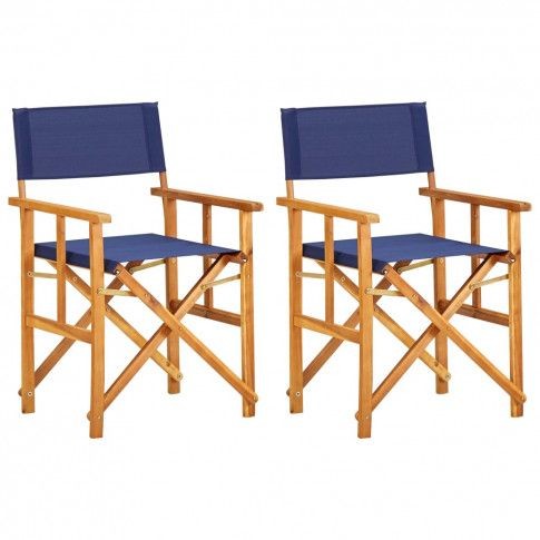 Edinos Premium Komplet krzeseł reżysera Martin niebieskie