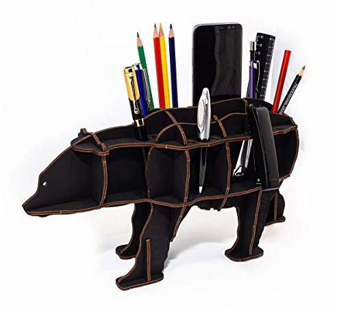 EWA Eco Wood Art Bear (Black)