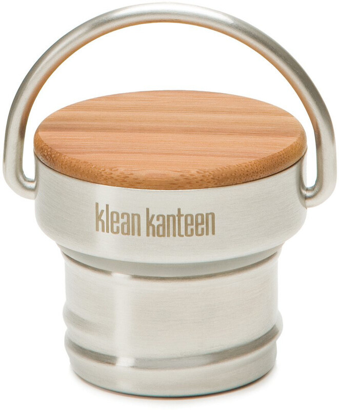 Klean Kanteen Bamboo Cap, srebrny/beżowy 2022 Akcesoria do kuchni turystycznej