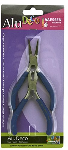 Vaessen Creative vaessen Creative 3901  102 Alu Deco Pliers Side Cutter Plus Round Nose, metalowy, niebieski, 12 x 8 x 1,5 cm 3901-102