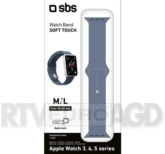 SBS SBS pasek do Apple Watch 40mm M niebieski TEBANDWATCH40MB