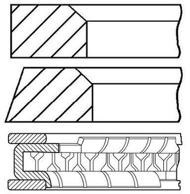 GOETZE Zestaw pierścieni tłoka 08-784607-00