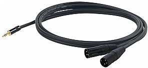 PROEL CHLP320LU15 kabel Y 3,5 mm Stereo jack - 2 x 3P XLR męski - 1,5m CHLP320LU15