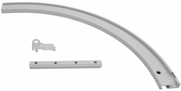 Łuk do szyny aluminiowej biały prawy