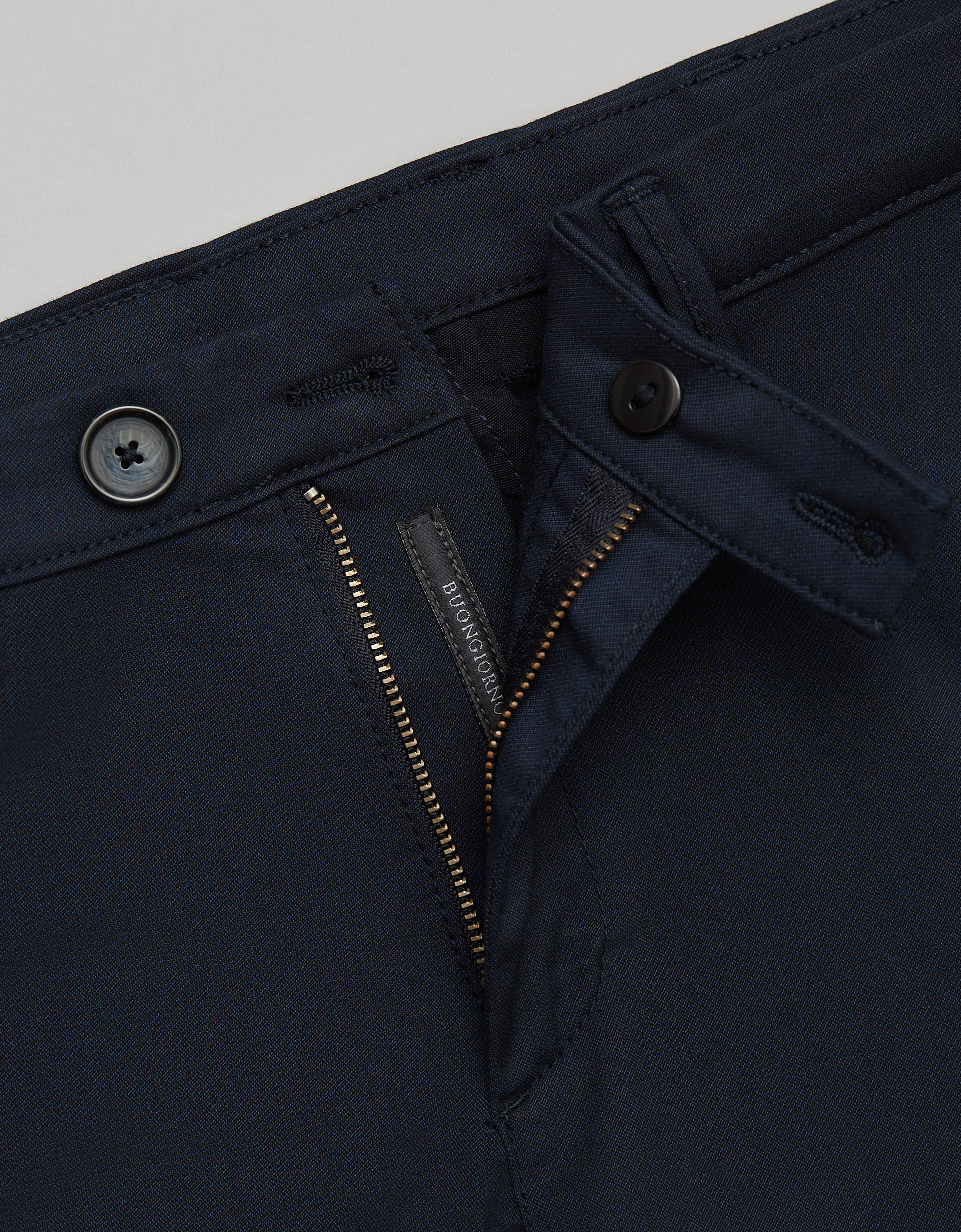 Borgio Spodnie męskie Altedo granatowe slim fit
