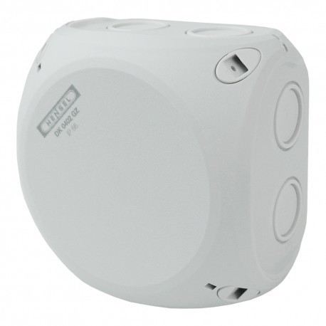 Hensel Puszka odgałęźna DK 0402 GZ natynkowa dla Cu 1,5-2,5 mm2 z zaciskami 5 biegunowa szara z tylną dławnicą 5341 DK 0402 GZ