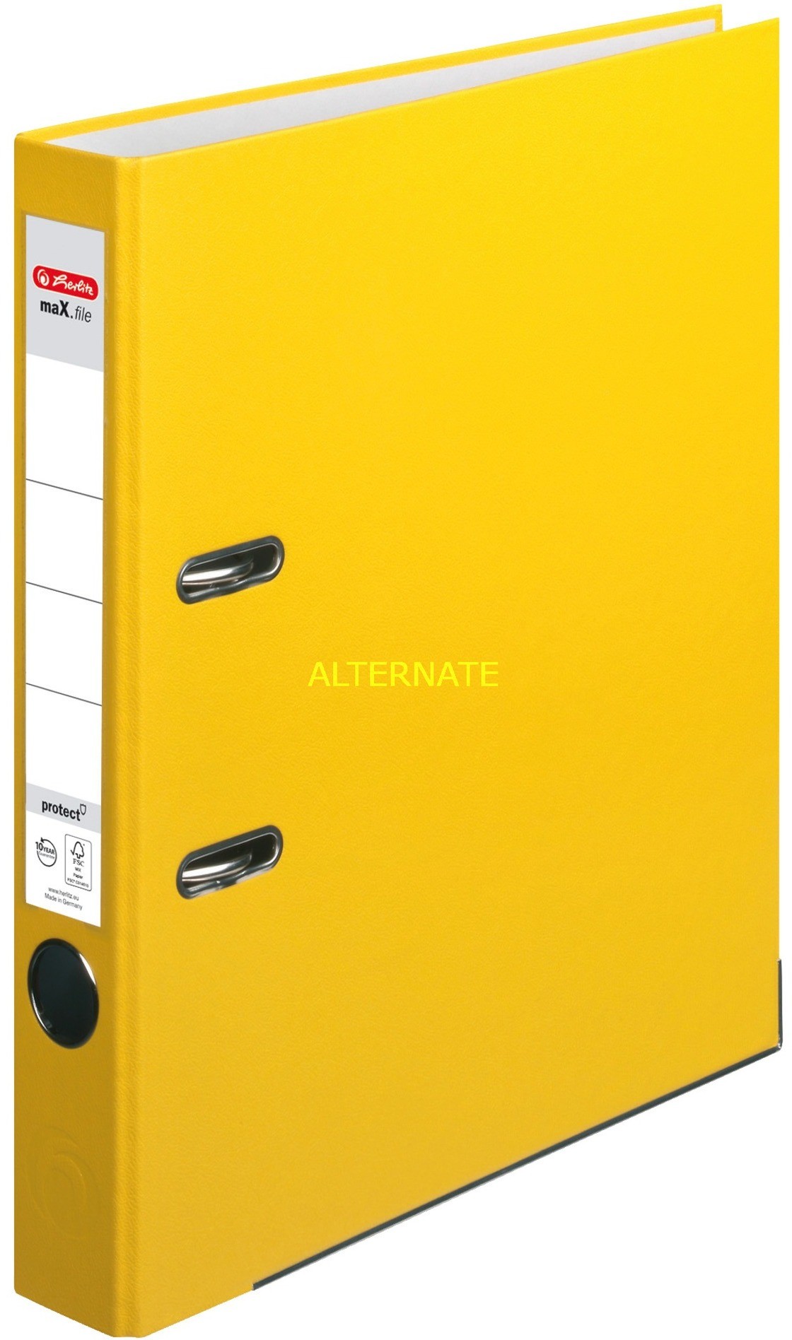 Herlitz 05451307 segregator A4 Żółty, Ring binder 4008115451300