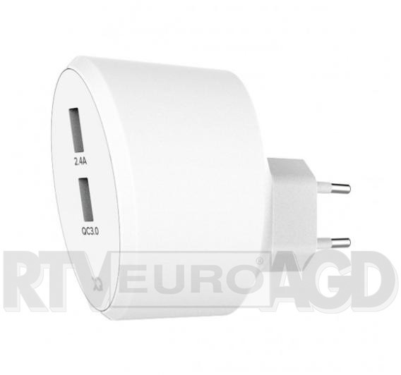 Xqisit Travel Charger Dual USB+Qualcomm QC 3.0 EU biały 31540