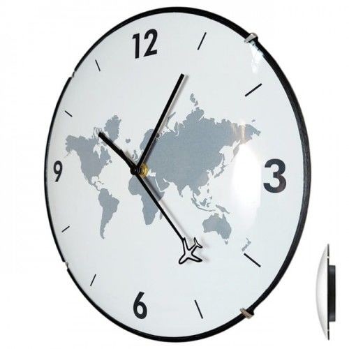 Atrix Zegar dookoła świata convex płynący /30cm ATE2030PMS