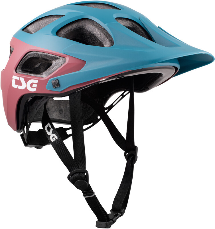 TSG Seek Graphic Design Kask, niebieski/czerwony XXS/XS | 52-54cm 2022 Kaski rowerowe 750136-block ocean cedar-52-54cm