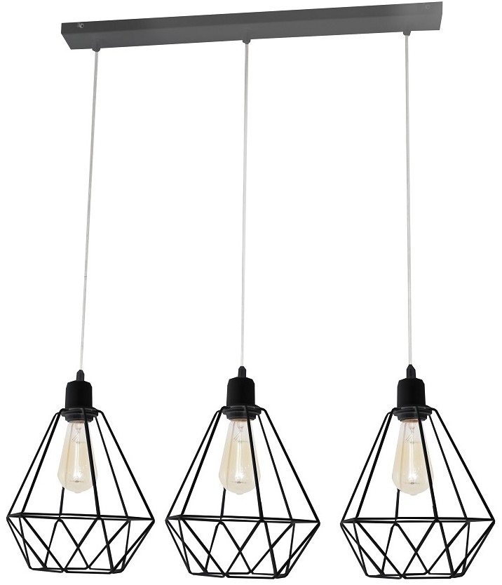 Helam Żyrandol KARO 3xE27/60W/230V czarny