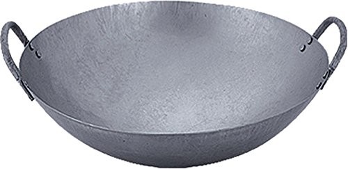 JADE TEMPLE Wok/azjatyckich patelnia żelazna okrągły  45 cm  dno podwójnym uchwytem  Gastronomia 17287