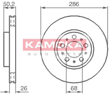 KAMOKA Tarcza hamulcowa 1032326