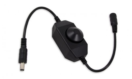 LVT Ściemniacz manualny, przelotowy 12V 4A sterownik do taśm LED czarny 6093