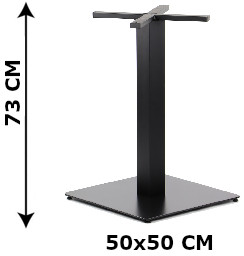 Stema SH Podstawa stolika SH-5002-6/B, 50x50 cm (stelaż stolika), kolor czarny