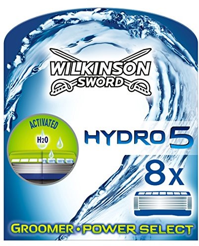 Wilkinson Sword Hydro 5 Groomer/Power Select ostrzy do maszynek do golenia, , 8 szt. , , 70000290