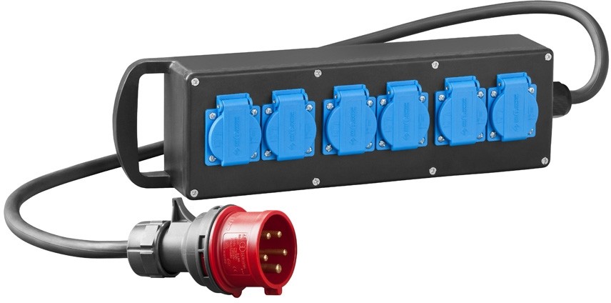 Elektro-Plast Nasielsk Przedłużacz RS-P 6x2P+Z z przewodem i wtyką 5P/16A n_7001-10