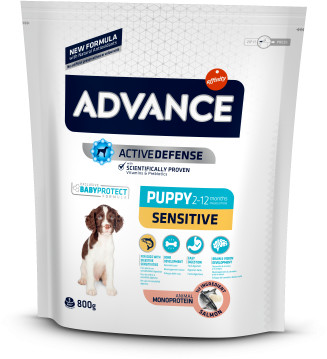 Advance Puppy Sensitive - sucha karma dla szczeniąt z wrażliwością pokarmową 800g