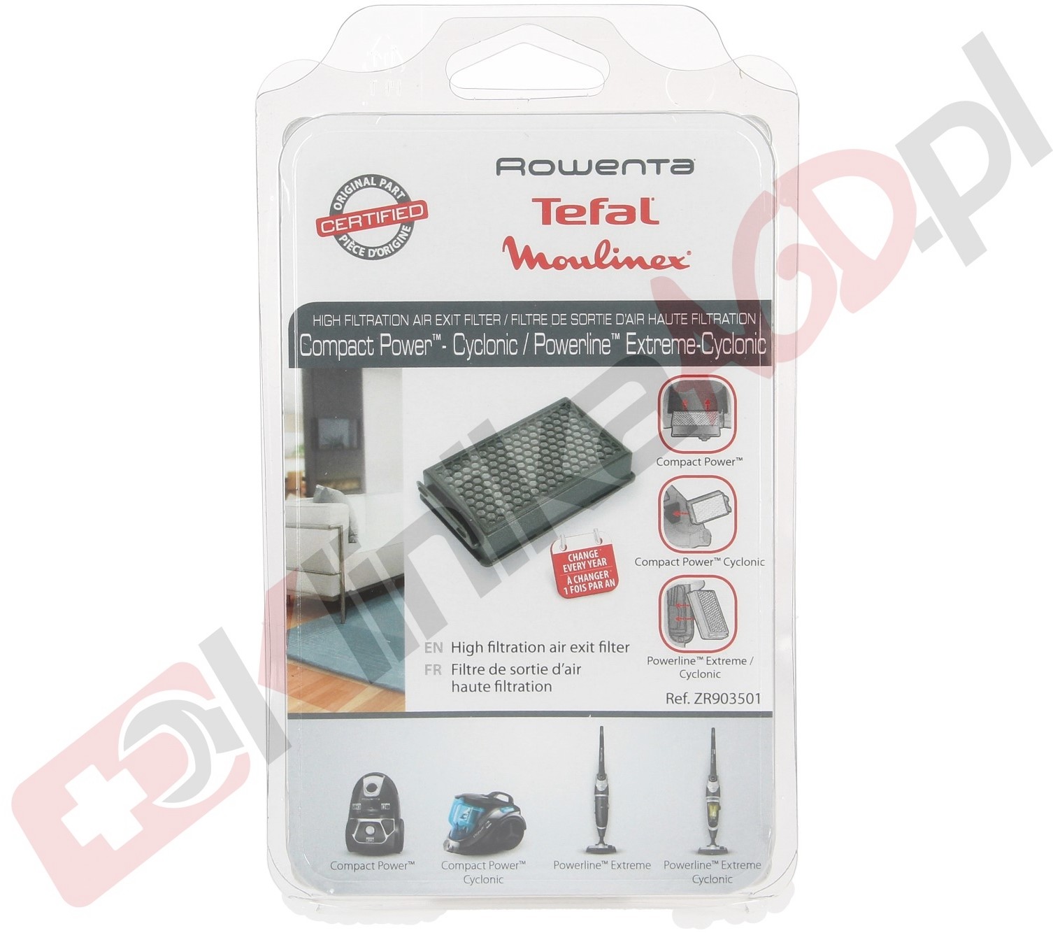 HEPA SEB Filtr do odkurzacza ROWENTA ZR903501 ZR903501