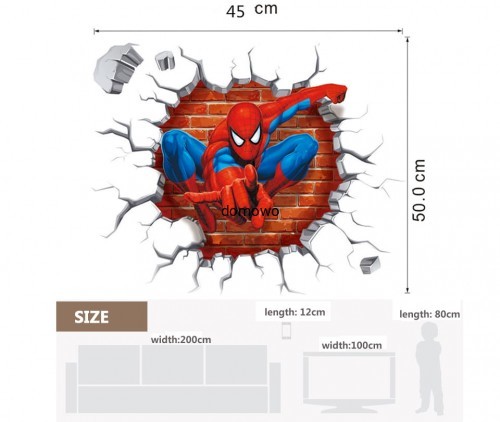 NAKLEJKA ŚCIENNA 3 D SPIDERMAN !!!