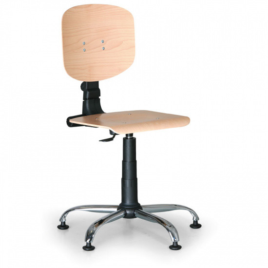 Antares Krzesło pracownicze, siedzisko i oparcie ze sklejki - stalowy krzyż, ślizgacze 12907109