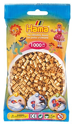 DAN Import Hama prasowania koraliki Midi, złoty, w woreczku 0028178207618 207-61