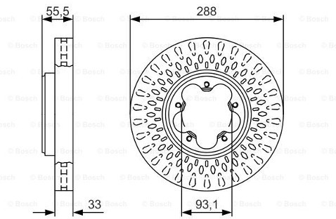 BOSCH Tarcza hamulcowa przednia, 0 986 479 A49  0986479A49
