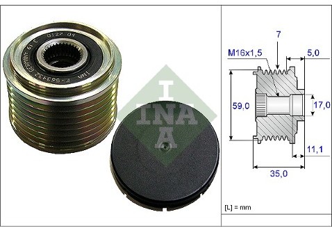 INA Sprzęgło jednokierunkowe alternatora INA 535 0159 10
