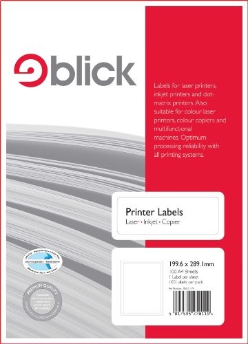 West Design West wzornictwo rzut oka PC-, DIN A4, 25 kartek, 65 etykiet na arkusz wysokiej jakości marki, biały RS270119