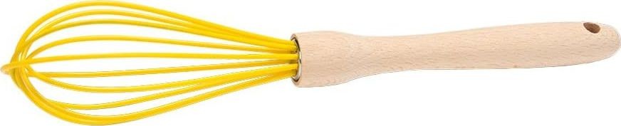 NoName trzepaczka 30 x 6 cm silikon drewno żółte twm_430803