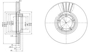 Delphi Tarcza hamulcowa BG2367