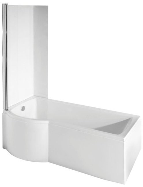 Besco PMD Inspiro Kabino-wanna asymetryczna 160x70 cm akrylowa lewa z parawanem 1-częściowym biała WAI-160-NLE odbiór osobisty Kraków Warszawa 29-Innych-Miast WAI160NLE