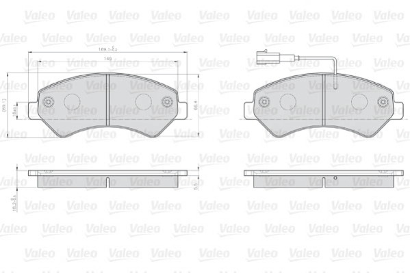 VALEO klocki hamulcowe lcv 872466 872466