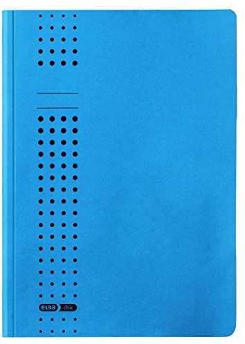 Elba Teczka kolekcjonerska szykowna, na format A4, z kartonu, 3 klapy wewnętrzne, niebieska, opakowanie 25 szt