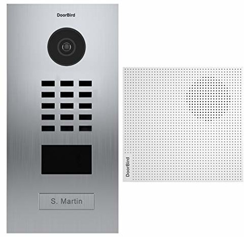 DoorBird Kit d2101 V + a1061 W  portier vidéo IP Lecteur de Badge RFID + Fort carillon