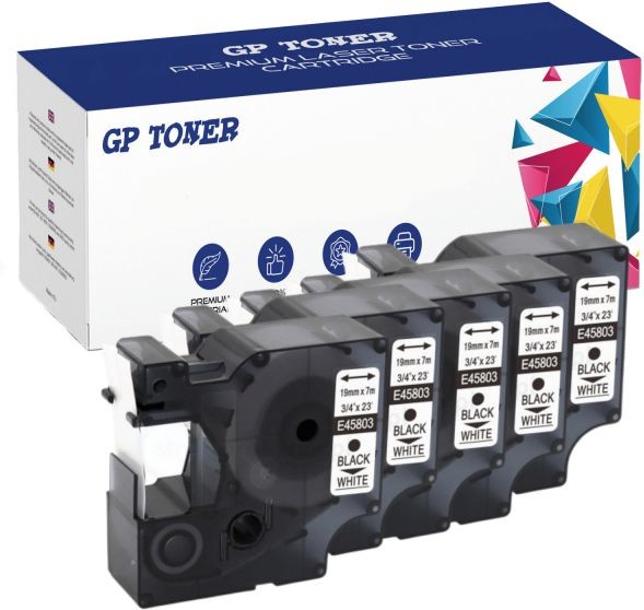 Dymo 5x Taśma do D1 45803 19mm x 7m GP-DY45803 x5