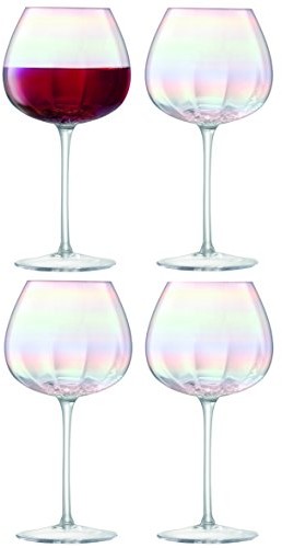 LSA International kieliszków do wina czerwonego, Perłowy, 460 ML, masa perłowa, Set of 4 G1332-16-401