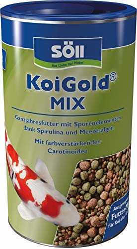 Söll soell GmbH koigold Mix  pełnoporcjowe do wszystkich koi  ryb koi wyściółka  staw ogrodowy, 1 L 18790