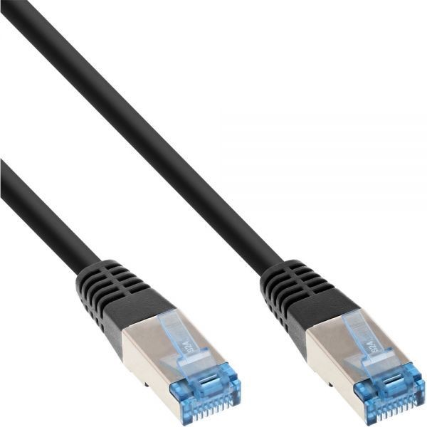 InLine Patch Cable RJ-45 M to RJ-45 M 50cm SFTP PiMF CAT 6a Outdoor Round Stranded Black 72855S 72855S