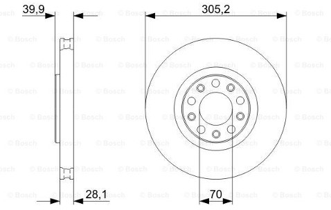 BOSCH Tarcze hamulcowe (komplet 2 sztuk) 0 986 479 293