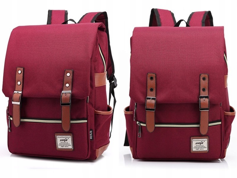 Plecak Oxford na laptopa 15,6 czerwony vintage